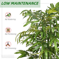 Set of 2 6 FT Artificial Tree Bamboo Tree Fake Plants in Pot for Home Office Living Room Decor, Green