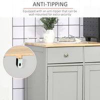 Modern Sideboard, Buffet Cabinet with Storage Cabinets, Drawers and Adjustable Shelves for Living Room, Grey