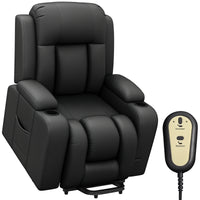 Electric Lift Chair for Elderly, Power Recliner with Footrest, Remote Control, Cup Holders for Living Room, Grey