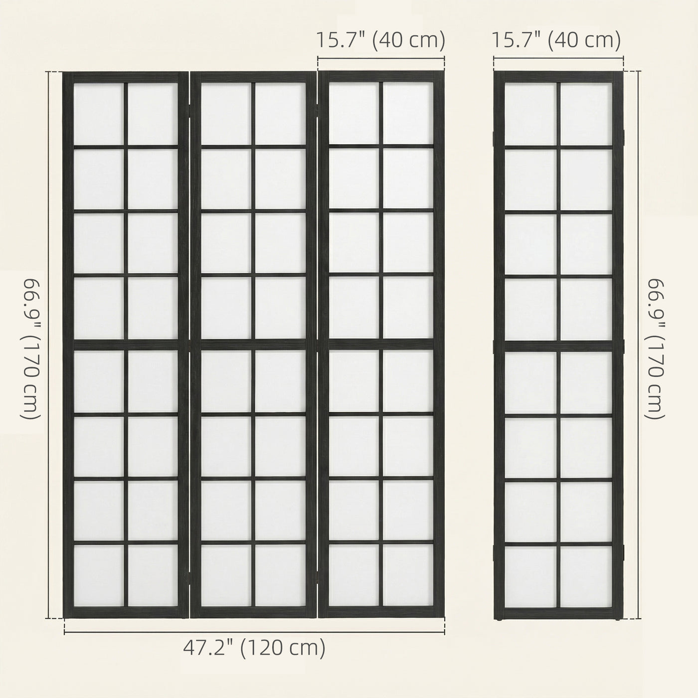 3 Panel Room Divider, 5.6 ft Folding Wall Divider Room Partition for Home Office, Bedroom, Black