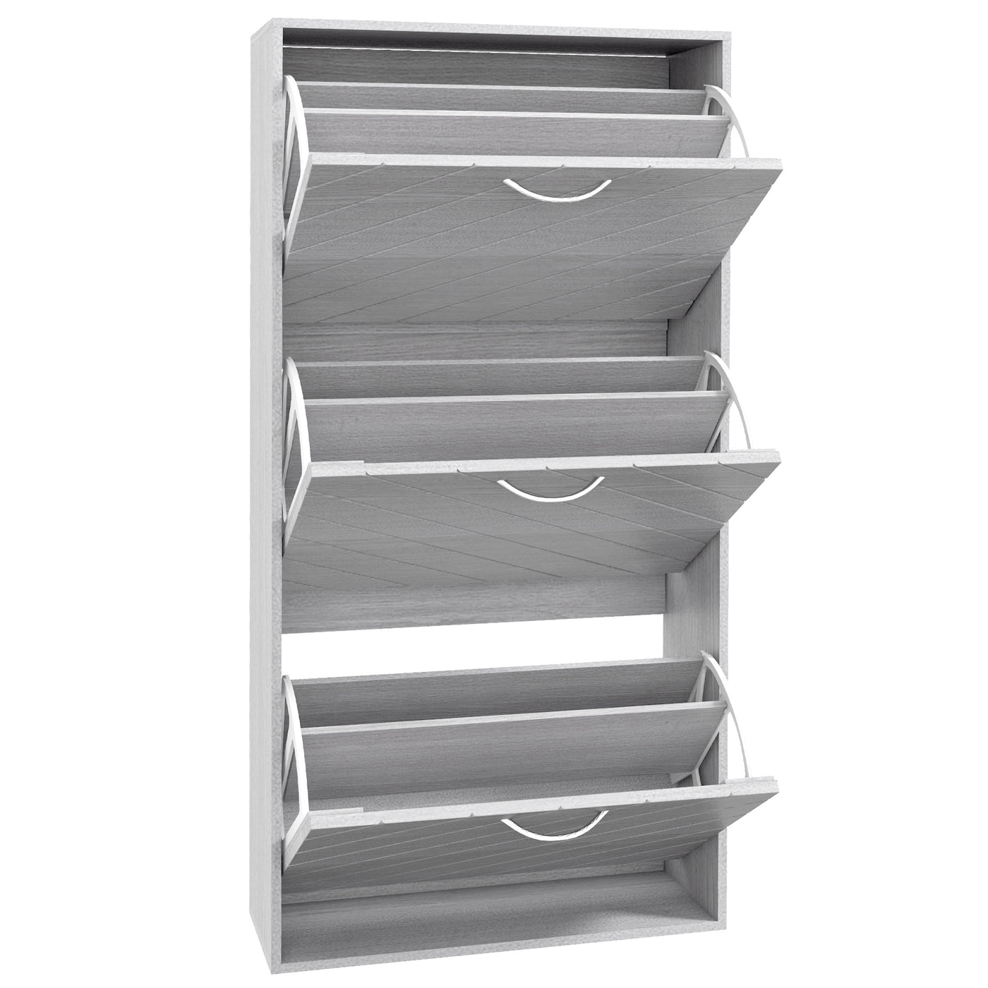 Shoe Storage Cabinet with 3 Flip Drawers, Narrow and Slim, 12 Pair of Shoes Organizer for Hallway, Entryway