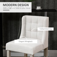 Modern Counter Bar Stools Tufted Upholstered Counter Chairs Set of 2 for Kitchen, Beige