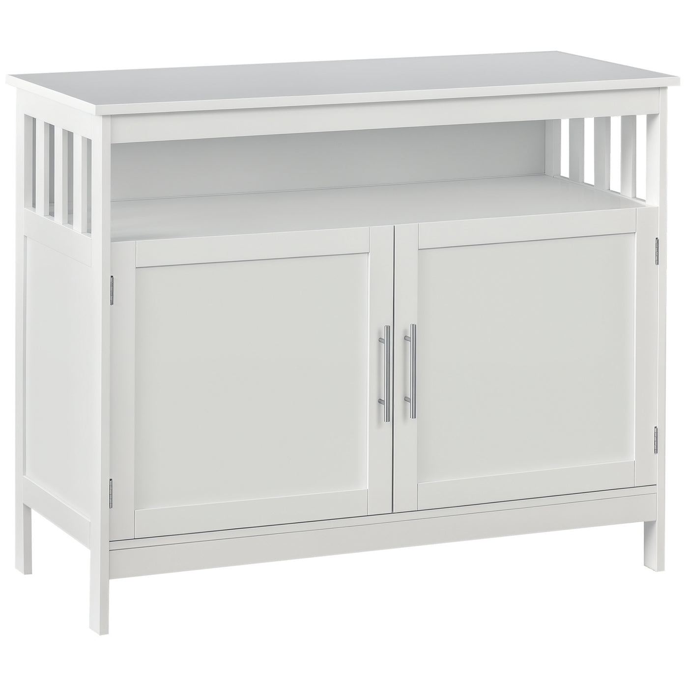 Wooden Console Table with Open Shelf and 2 layers Cabinet  Kitchen Furniture