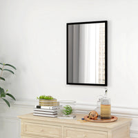 20" x 28" Bathroom Mirror for Wall, Rectangular Mirror for Living Room, Bedroom, Entryway, Black