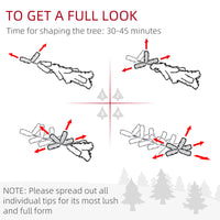 7.5 Foot Prelit Snow Flocked Artificial Christmas Tree with Pencil Shape, 700 Pine Realistic Branches, Warm White LED lights, Auto Open, Pink and White