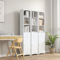 Tall Wooden Bathroom Cabinet Storage Organizer Kitchen Bedroom Decorative