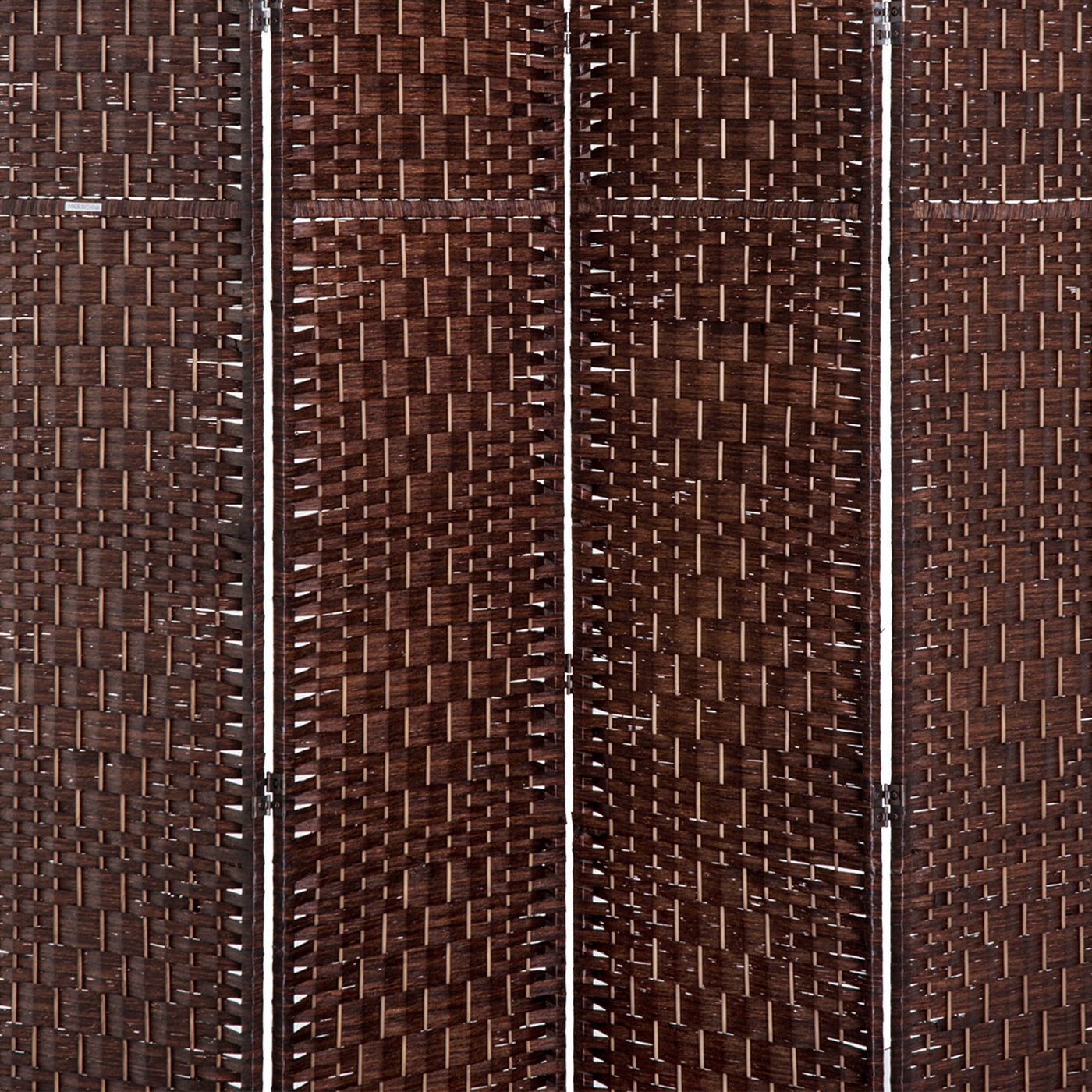 6ft Folding Room Divider, 4 Panel Wall Partition with Wooden Frame for Bedroom, Home Office, Brown