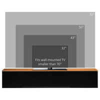 Wall Mounted TV Stand, Floating TV Cabinet with Storage, for TVs up to 70", High Gloss Effect, Brown and Black