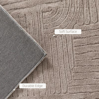6x9 Area Rug, Luxurious Faux Fur Rug, Non-Slip Floor Carpet for Living Room, Bedroom, Dining Room, Tan