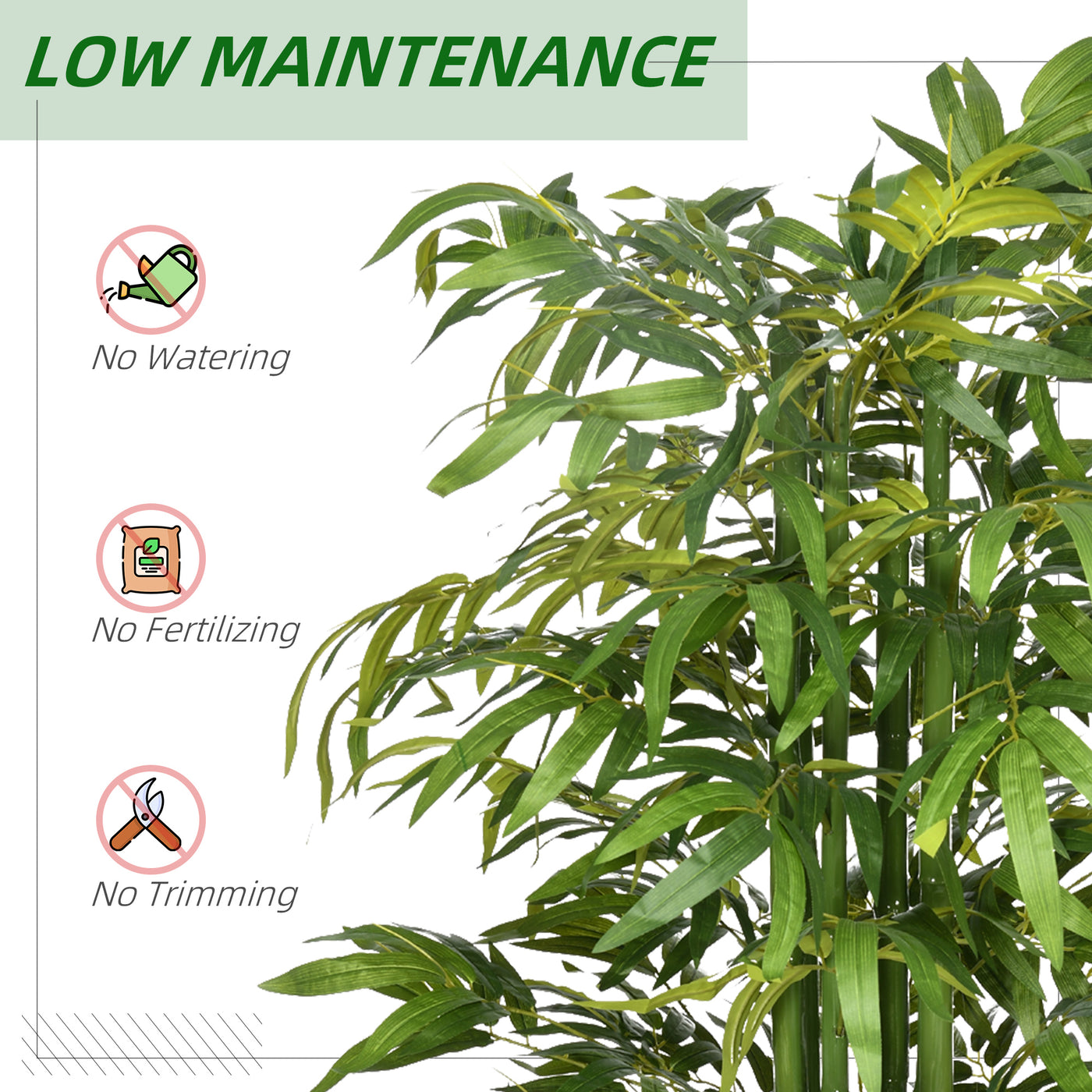 6 FT Artificial Tree Bamboo Tree Fake Plants in Pot for Home Office Living Room Decor, Green