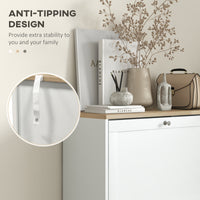 Modern Shoe Storage with 3 Flip Drawers and Adjustable Shelves, Shoe Cabinet Organizer for 12-18 Pairs of Shoes, White